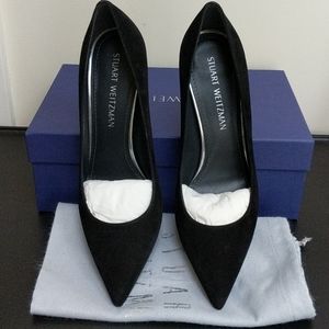 Stuart Weitzman Heist Black Suede Pumps - Size 9